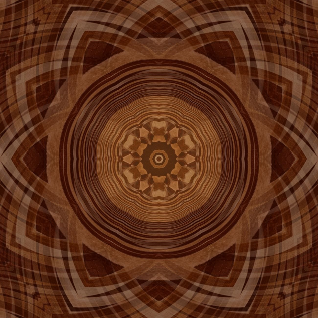 Intricate brown mandala illustration ideal for coloring